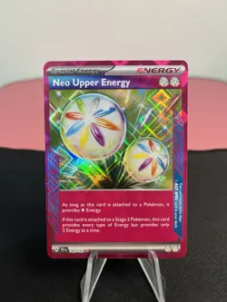 Neo Upper Energy 162/162 Pokemon SV05: Temporal Forces Ace Spec Rare Holo - NM - Image 1