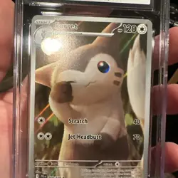 CGC 10 2025 POKEMON JTG EN-JOURNEY TOGETHER ILLUSTRATION RARE #168 FURRET - Image 3