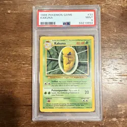 Pokemon TCG Kakuna Base Set 33/102 Regular Uncommon English PSA 9 1999 - Image 1