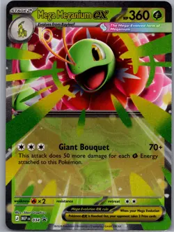 Mega Meganium ex 034 Holo Promo ME: Mega Evolution Promo Pokemon Near Mint - Image 1