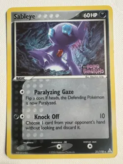 Pokemon Sableye 31/110 Reverse Holo EX Holon Phantoms Stamped LP/MP - Image 1