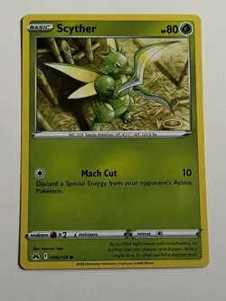 Pokemon TCG Crown Zenith Scyther 006/159 NM - Image 1