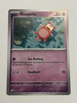 Slowpoke 079/165 Regular • Pokemon 151 • English • Scarlet & Violet • NM - Image 1