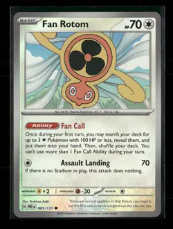Fan Rotom (Master Ball Pattern) 085/131 Holo Prismatic Evolutions NM/M Pokemon - Image 1