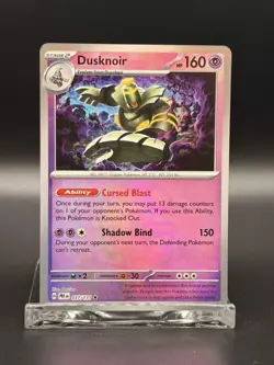 Pokemon- Prismatic Evolutions - Dusknoir 37 (Master Ball Pattern) - Image 1