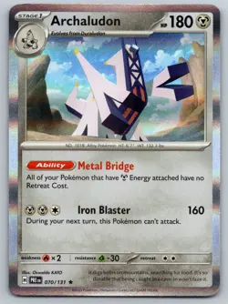 Archaludon (Master Ball Pattern) 070/131 Holo Prismatic Evolutions Pokemon Holo - Image 1