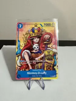 Monkey D. Luffy P-043 (2nd Anniversary Stamped Promo) One Piece TCG English LP - Image 1