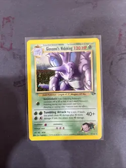 Pokemon TCG Giovanni's Nidoking 7/132 Gym Challenge Holo Rare LP+ Condition - Image 1