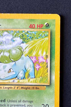 BULBASAUR 44/102 MP COMMON BASE SET UNLIMITED POKEMON 1999 - Image 3
