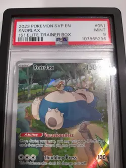 Pokemon TCG SV "Pokemon Center" Exclusive promo Stamped Stamp Snorlax 051 PSA 9 - Image 3