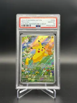 2024 Pokemon SVP Black Star Promo Pikachu #088 Paldea Adventure Chest PSA 10 - Image 1
