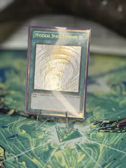 Misprint Foil Shift Mystical Space Typhoon GLD5-EN038 Ghost Rare LP Yugioh Error - Image 1