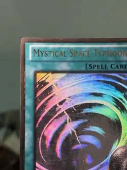 Misprint Foil Shift Mystical Space Typhoon GLD5-EN038 Ghost Rare LP Yugioh Error - Image 3