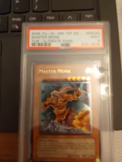 Yugioh PSA 9 Mint Master Monk TLM-EN020 1st Edition Ultimate Rare - Image 1