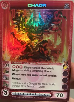 Chaor 70E Max Energy Ultra Rare 1st Edition Dawn of Perim Chaotic TCG Card - Image 2
