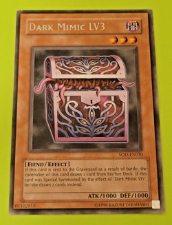 Yu-Gi-Oh Dark Mimic LV3 Rare SOD-EN010 Nm - Image 1