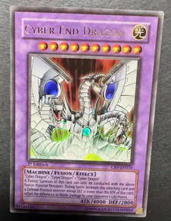 Cyber End Dragon CRV-EN036 1st Edition Ultra Rare Yu-Gi-Oh GX Holo - Image 1