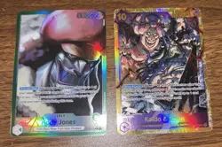 One Piece CCG HODY JONES Alt Art OP06-020 & KAIDO/ LINLIN OP08-119 Secret Cards - Image 1