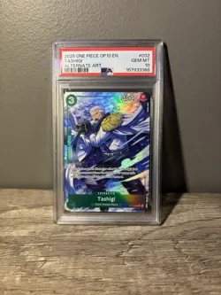 One Piece CCG Tashigi OP10-032 Royal Blood Foil Alternative Card PSA 10 Gem Mint - Image 1