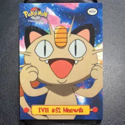 Meowth TV11 #52 Non Holo 1999 Pokemon Topps TV Animation Edition Puzzle Card - Image 1