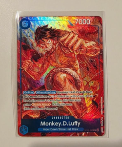 One Piece Monkey D. Luffy OP02-062 Alt Art SR Paramount War English Foil Card - Image 1