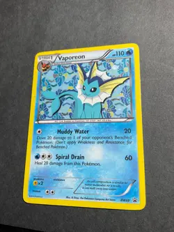Pokemon Vaporeon BW89 Holo Promo Card English LP - Image 1