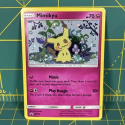 Mimikyu Promo SM163 Team Up Blister Pokemon Card Excellent LP Sun & Moon Holo - Image 1