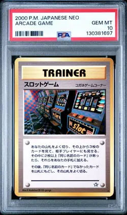 Pokemon Arcade Game Neo Japanese Banned Art PSA 10 Gem Mint - Image 1