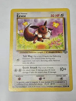 Pokemon Card: Evee 51/64, 1999 Common, Non-Holo (NM) Never Played 02 - Image 1