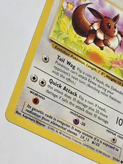 Pokemon Card: Evee 51/64, 1999 Common, Non-Holo (NM) Never Played 02 - Image 2