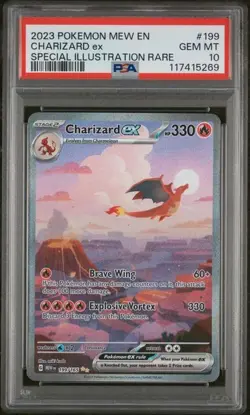 Pokemon Charizard ex 151 Special Illustration Rare #199 PSA 10 Gem Mint - Image 1