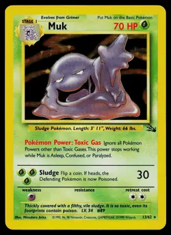Pokemon Card - Muk Fossil 13/62 Holo Rare - Image 1