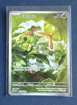 Caterpie 172/165 IR NM SV: Scarlet & Violet 151 Illustration Rare Pokemon TCG - Image 1
