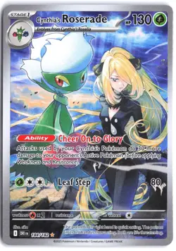 Cynthia's Roserade 184/182 Illustration Rare Destined Rivals Pokemon NM - Image 1