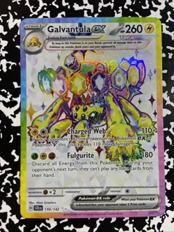 The Pokemon TCG Galvantula ex 159/142 Stellar Crown Ultra Rare Holo EN HP260 - Image 1
