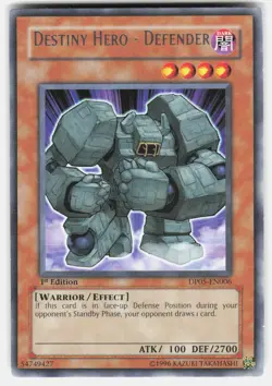 Destiny Hero - Defender DP05-EN006 Duelist Pak 5: Aster Phoenix Yugioh 1st Ed NM - Image 1