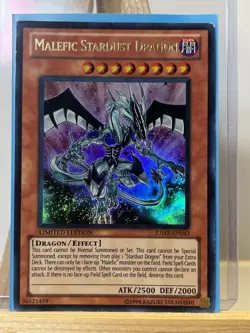 YuGiOh Malefic Stardust Dragon | JUMP-EN043 | Ultra Rare | Limited Edition | MP - Image 1