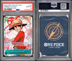2025 One Piece Monkey.D.Luffy Alternate Art OP13-118 Carrying On His Will PSA 10 - Image 3