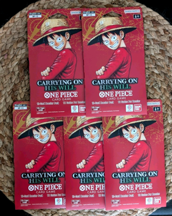 One Piece TCG Carrying On His Will (OP-13) Sleeved Booster Packs - Lot of 5! - Image 1