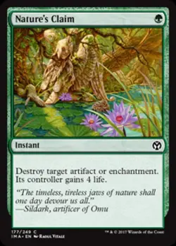 Nature's Claim -Foil Light Play MTG Iconic Masters - Image 1