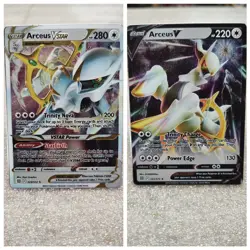 Arceus V and Arceus VSTAR (Misalignment) Metal Promo Cards - Image 1