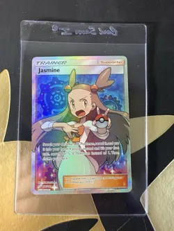 Pokemon TCG Jasmine Holo Ultra Rare Card Sun & Moon Team Up 177/181 - Image 1