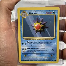Starmie Pokemon Card Base Set Unlimited TCG 64/102 Unlimited NM Never Played - Image 1