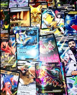 Pokemon Card Lot 100 Official TCG Cards Ultra Rare Included EX GX V MEGA (D3) - Image 1
