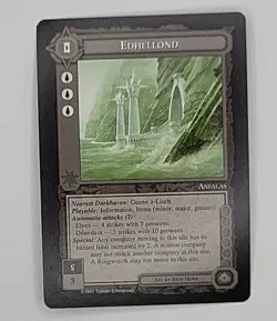 MIDDLE-EARTH CCG MECCG EDHELLOND AGAINST THE SHADOW ATS RARE LOTR CARD GAME - Image 1