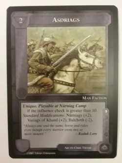 MIDDLE-EARTH CCG MECCG ASDRIAGS AGAINST THE SHADOW ATS UNCOMMON U2 CARD LOTR - Image 1
