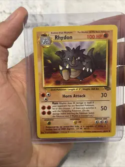 Pokemon Rhydon 45/64 Jungle Set Pokemon Card Vintage Vtg Nintendo NM TCG WOTC - Image 1