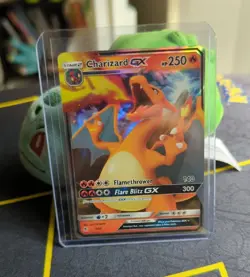 Charizard GX 9/68 Full Art Hidden Fates Pokemon Card NM + - Image 1