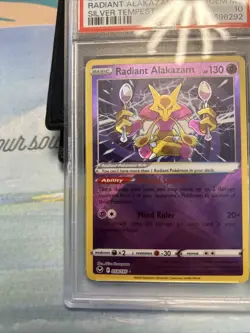 PSA 10 GEM MINT Radiant Alakazam 059/195 Silver Tempest RARE Pokemon Card - Image 4