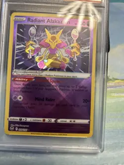 PSA 10 GEM MINT Radiant Alakazam 059/195 Silver Tempest RARE Pokemon Card - Image 5